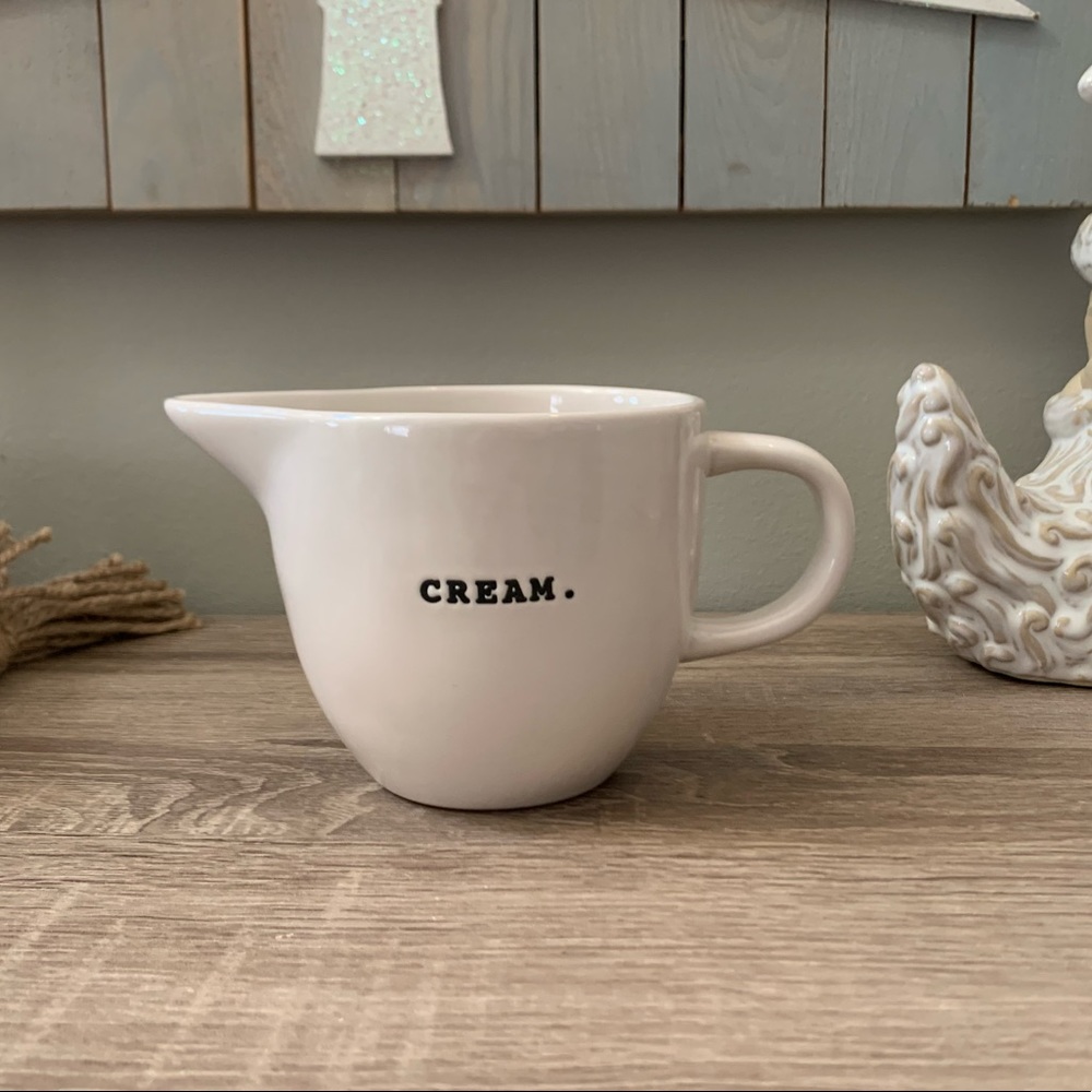 Rae Dunn Typewriter Font Cream Pour